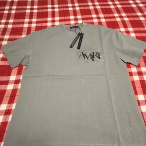 AMIRI Stone Gray Short Sleeve Tee